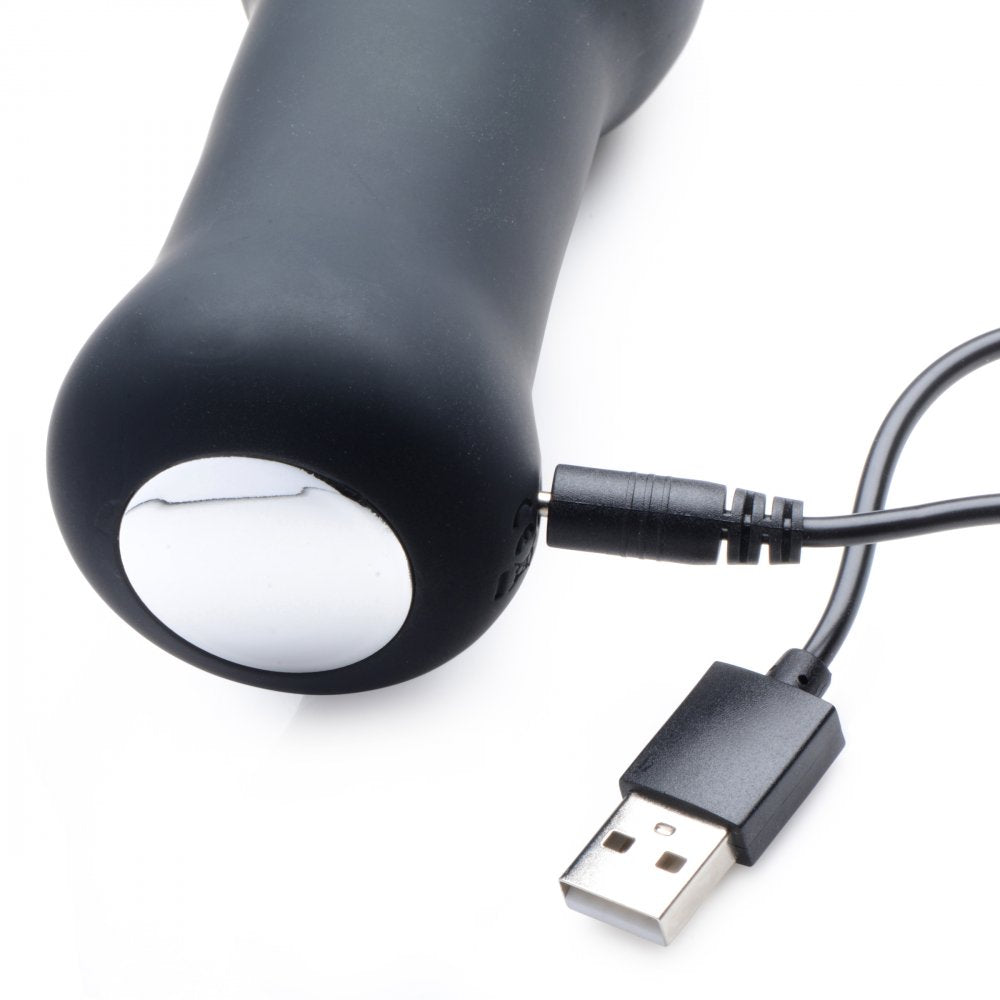 Vibrador anal de silicona con cuentas Voodoo de lujo (10 unidades)