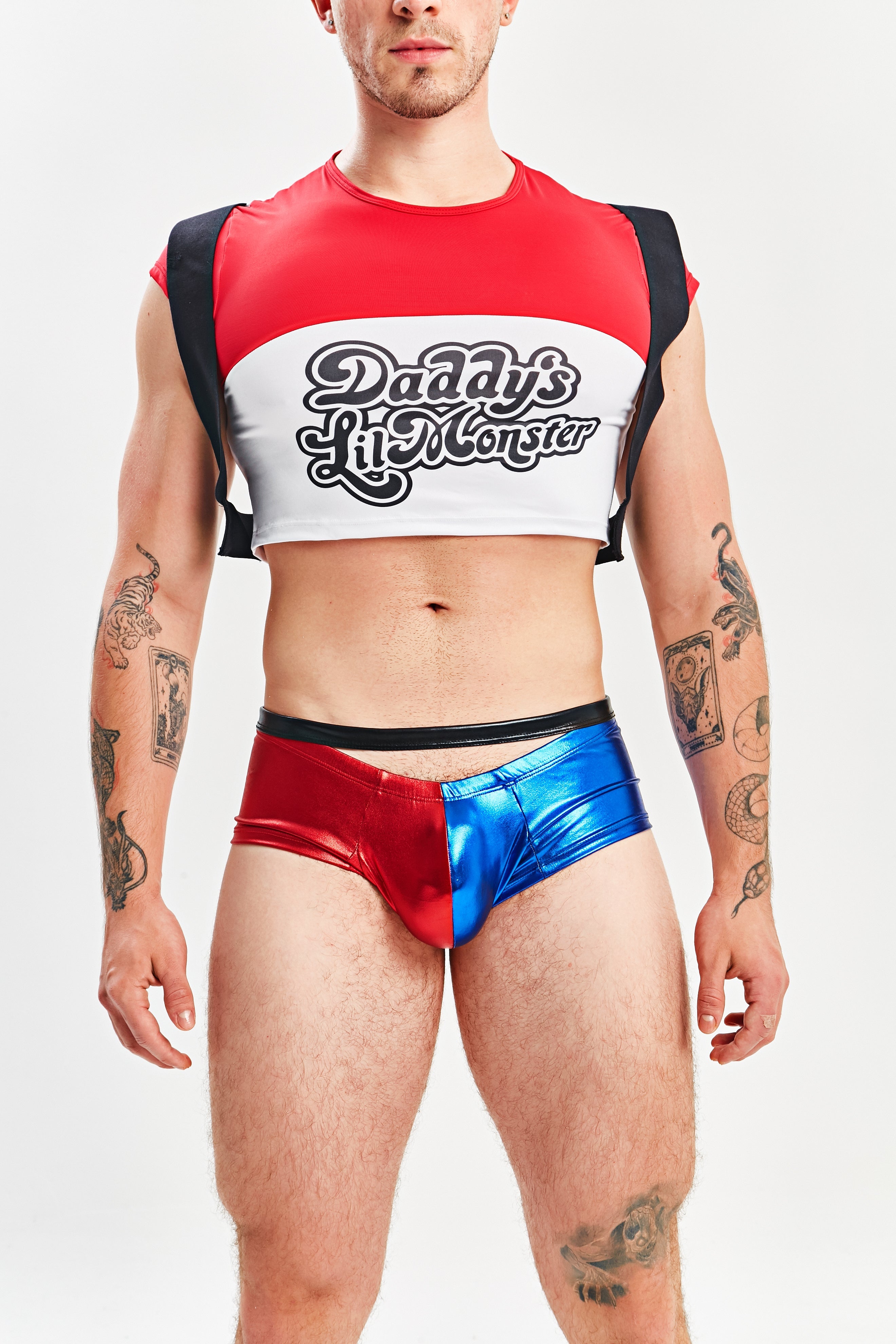 Miami Jock Harley Quinn Sexy Halloween-Kostüm und Anzug für Herren MJT011