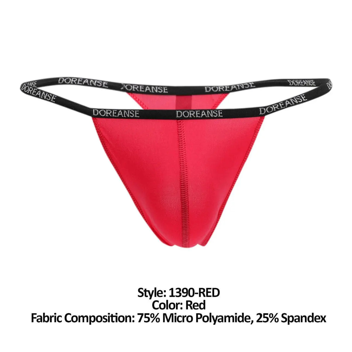 Ropa Interior Masculina Doreanse 1390-RED Aire Thong Color Rojo