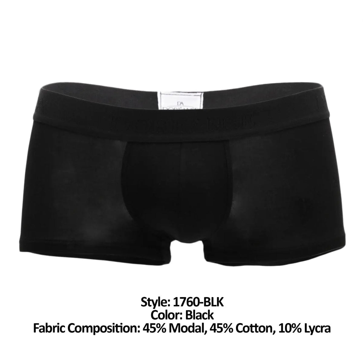 Doreanse Herrenunterwäsche 1760-BLK Low-rise Trunk Farbe Schwarz