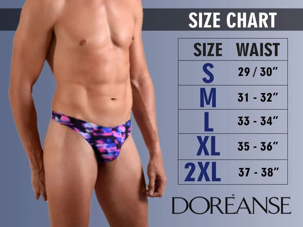 Doreanse Ropa Interior Masculina 1012-BLK Tanga Bordeada Color Negro