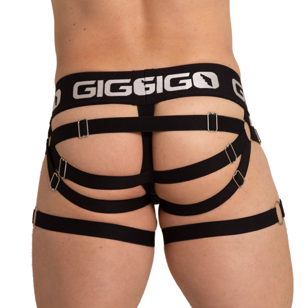 ENERGETIC BLACK JOCK - Black men's underwear, sexy men's jockstrap