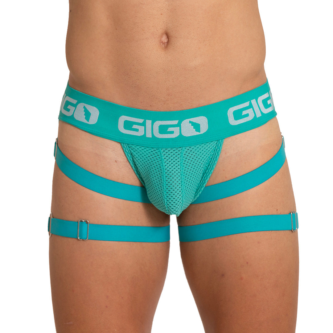 ENERGETIC GREEN JOCK - Green men's underwear, sexy men's jockstrap