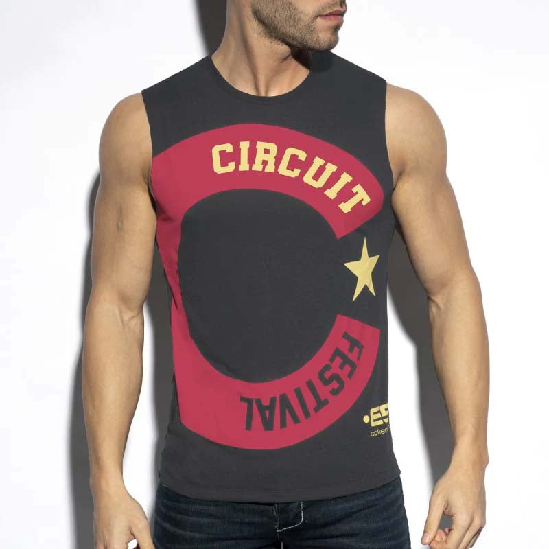 ES Collection Circuit Festival 2022 Tank Top T Shirt Charcoal TS298 Size L - DealByEthan.gay loves ES Collection