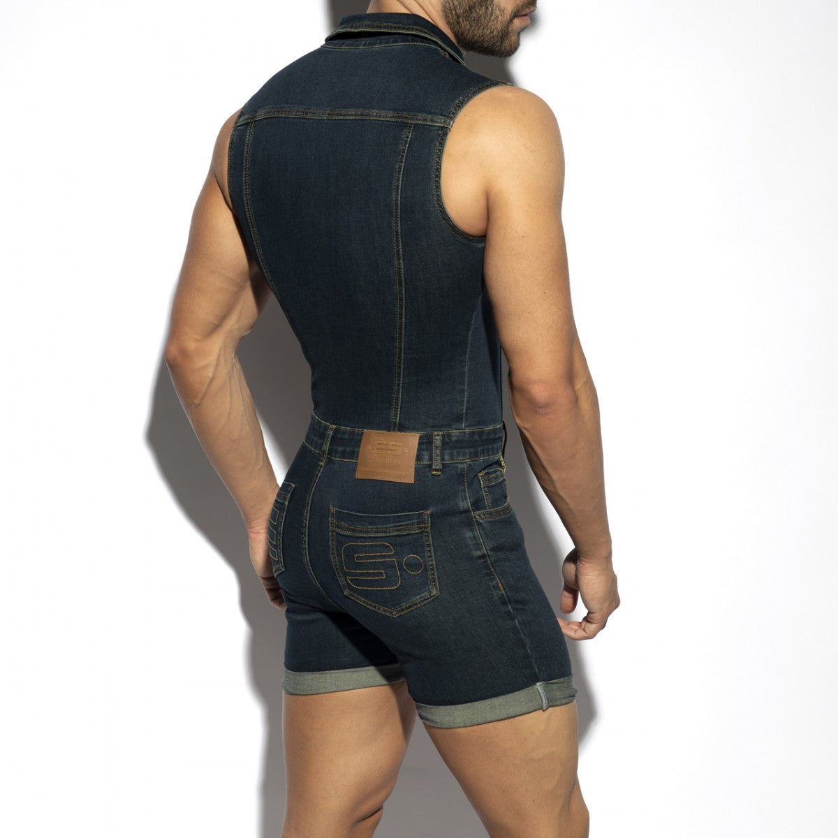 JUMPSUIT-SHORTS AUS URBANEM DENIM