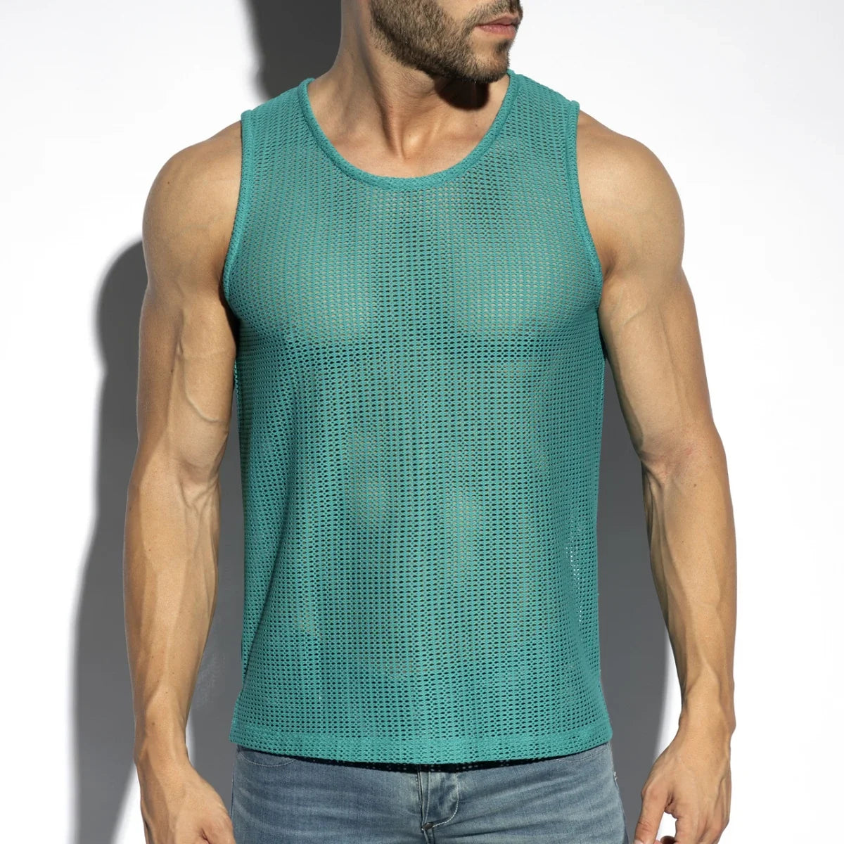ES Collection Men's Formentera Retro Tank Top - Emerald
