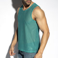 ES Collection Men's Formentera Retro Tank Top - Emerald