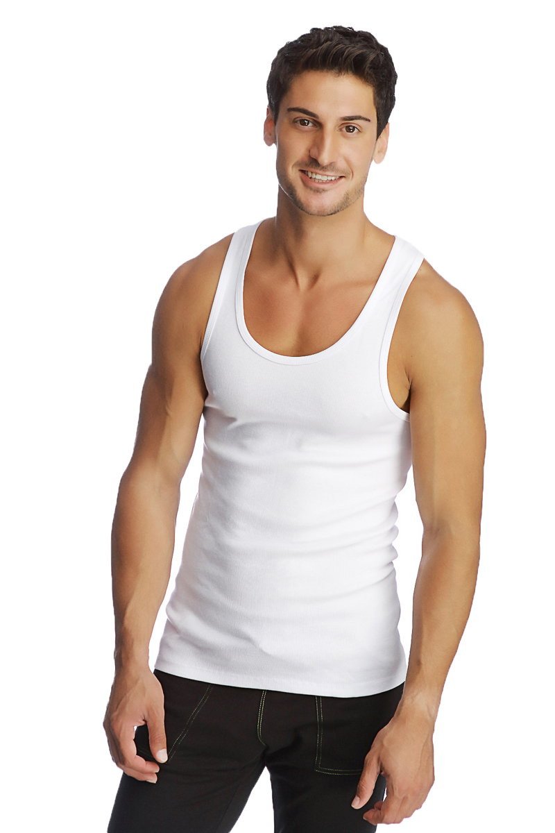 White cotton edge sustain tank top with a simple fitted design perfect for casual wear
