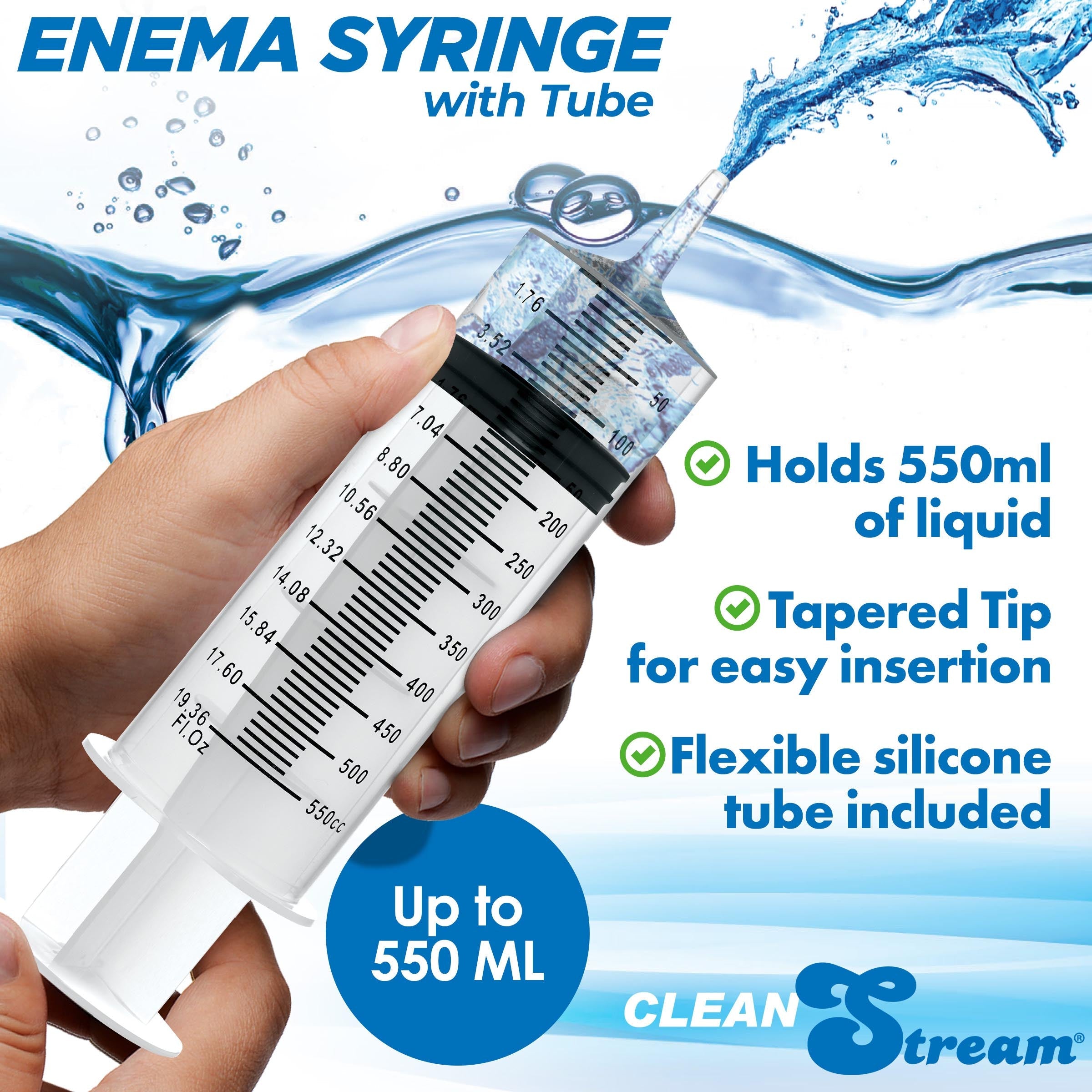 Jeringa de enema con tubo