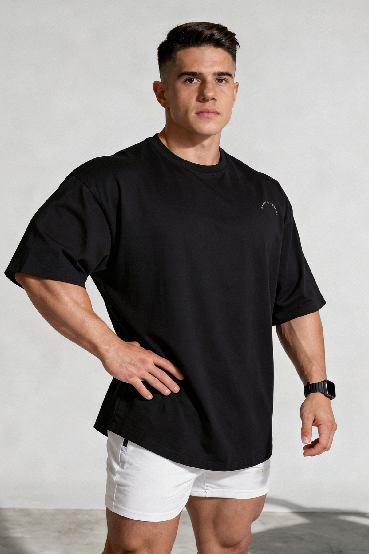 Jed North Men's Energy Oversized T-Shirt - Black Menace to Ordinary