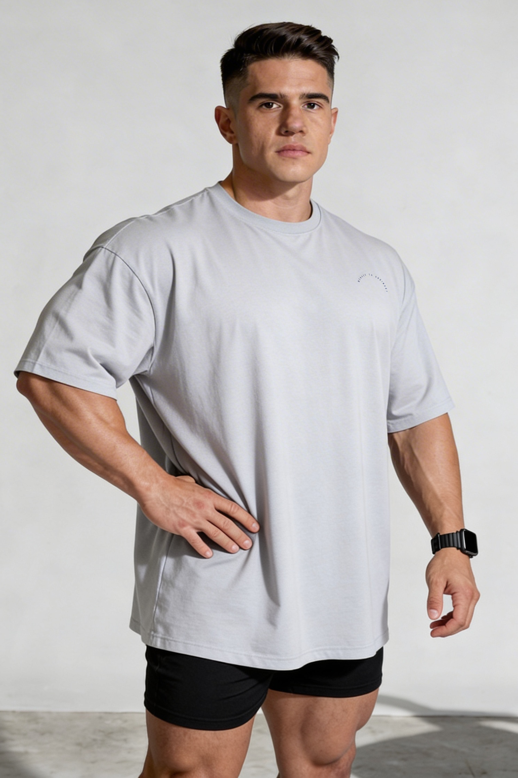 Jed North Men's Energy Oversized T-Shirt - Gray Menace to Ordinary