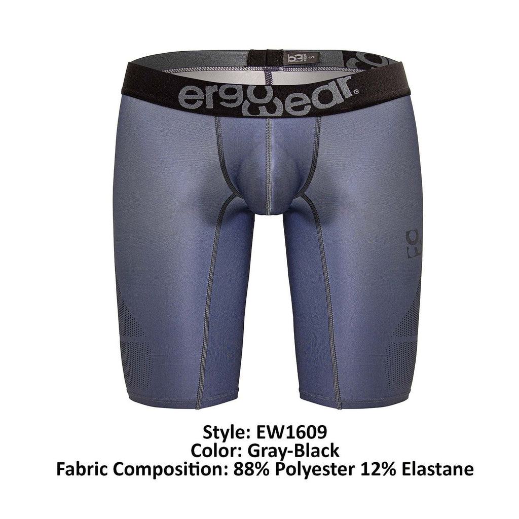 ErgoWear EW1609 MAX SE Athletic Shorts Color Gray-Black - DealByEthan.gay loves ErgoWear