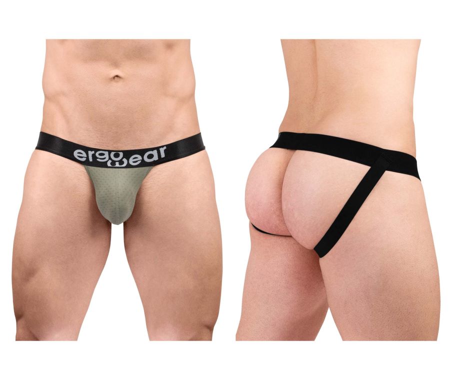 ErgoWear EW1676 MAX FLOW Jockstrap Color Smoke Green - DealByEthan.gay loves ErgoWear