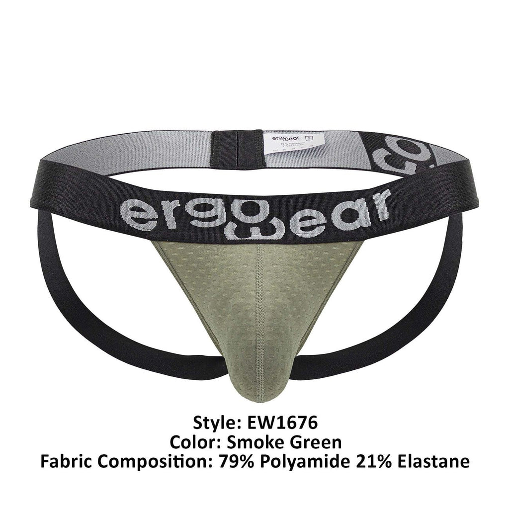ErgoWear EW1676 MAX FLOW Jockstrap Color Smoke Green - DealByEthan.gay loves ErgoWear