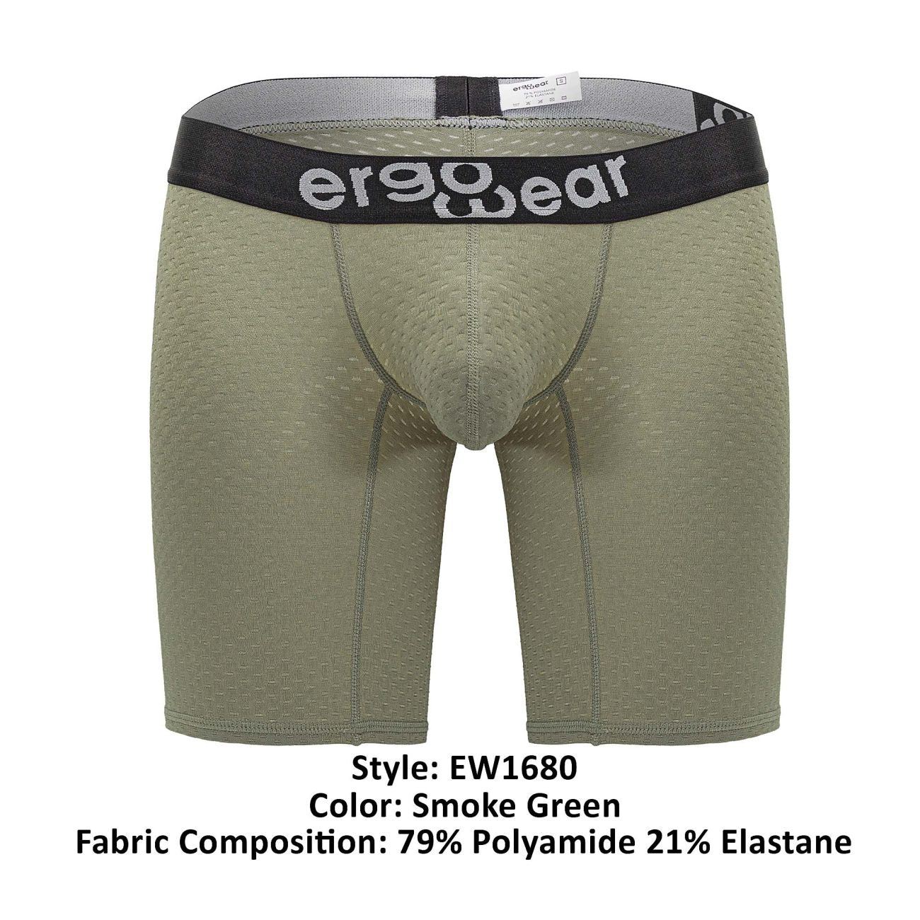 ErgoWear EW1680 MAX FLOW Boxer Briefs Color Smoke Green - DealByEthan.gay loves ErgoWear