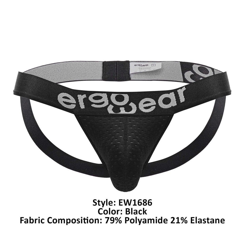 ErgoWear EW1686 MAX FLOW Jockstrap Color Black - DealByEthan.gay loves ErgoWear