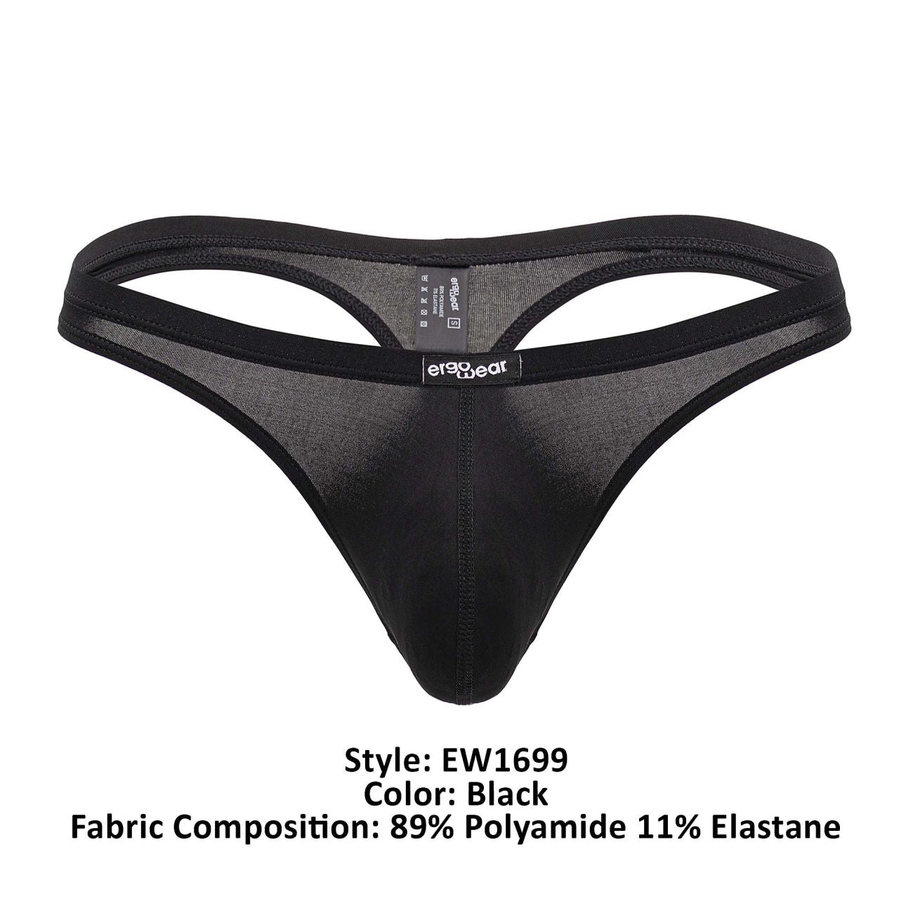 ErgoWear EW1699 X4D Thongs Color Black - DealByEthan.gay loves ErgoWear