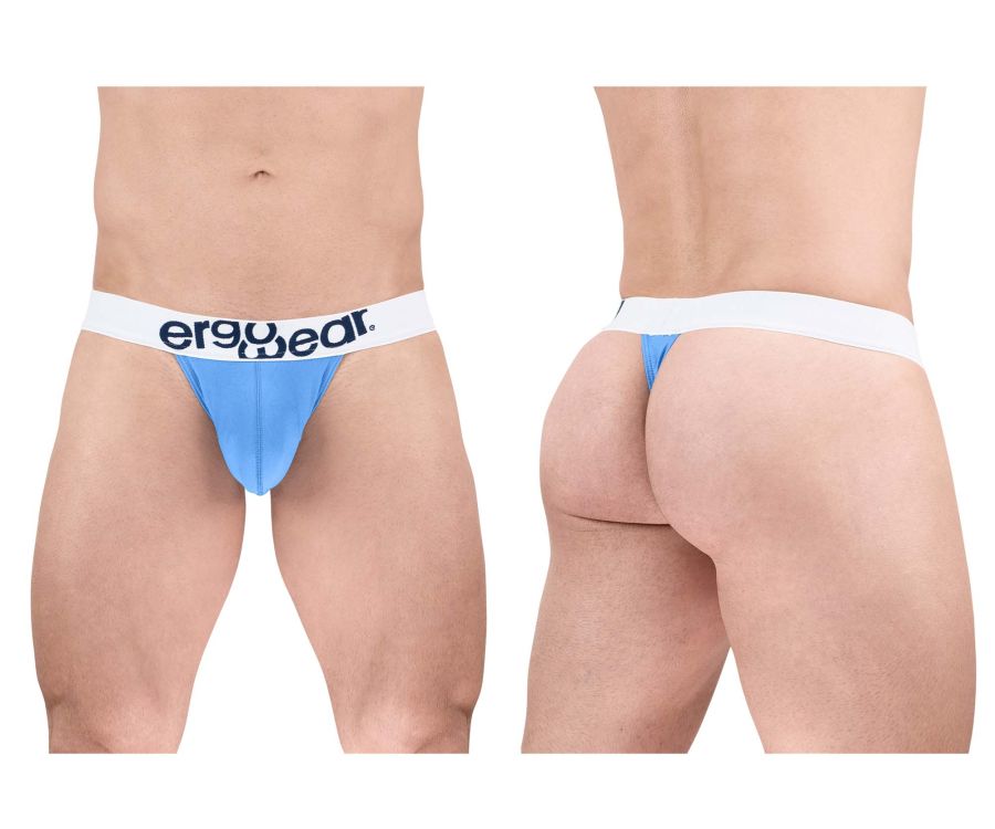 ErgoWear EW1711 MAX COTTON Thongs Color Light Blue - DealByEthan.gay loves ErgoWear