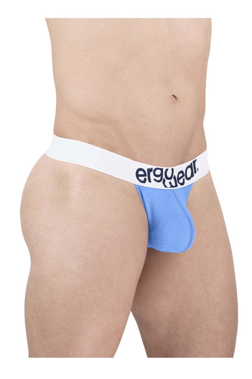ErgoWear EW1711 MAX COTTON Thongs Color Light Blue - DealByEthan.gay loves ErgoWear