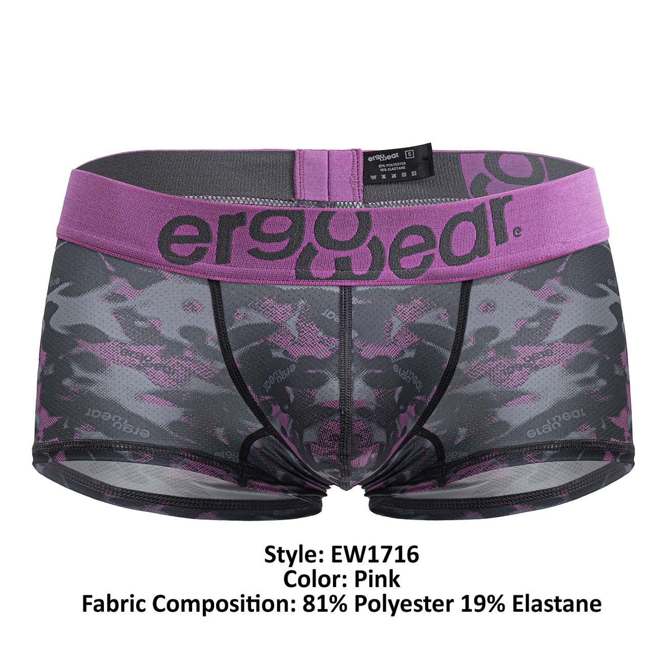 ErgoWear EW1716 MAX SE CAMO Trunks Color Pink - DealByEthan.gay loves ErgoWear