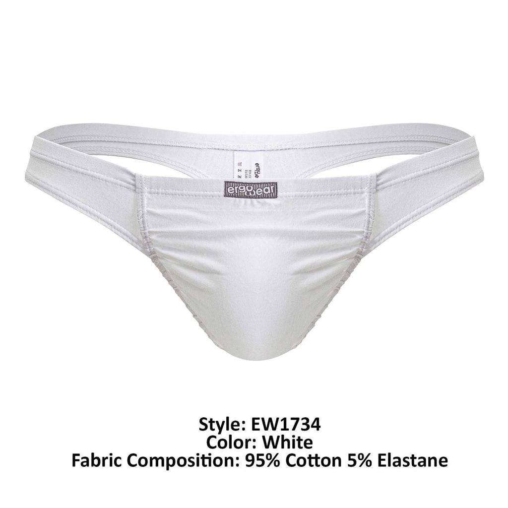 ErgoWear EW1734 FEEL GR8 Cotton Thongs Color White - DealByEthan.gay loves ErgoWear