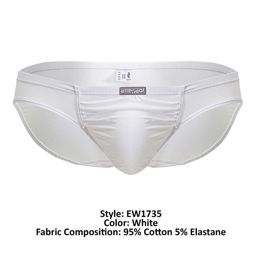 ErgoWear EW1735 FEEL GR8 Cotton Bikini Color White - DealByEthan.gay loves ErgoWear