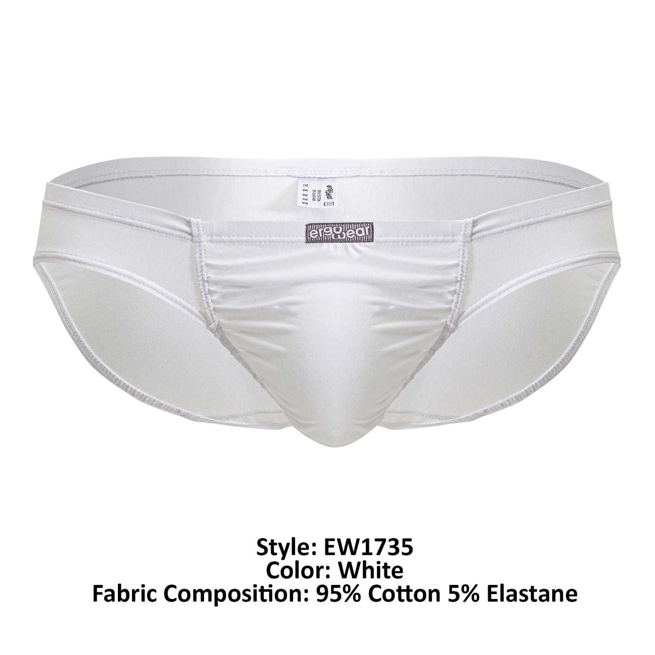 ErgoWear EW1735 FEEL GR8 Cotton Bikini Color White - DealByEthan.gay loves ErgoWear