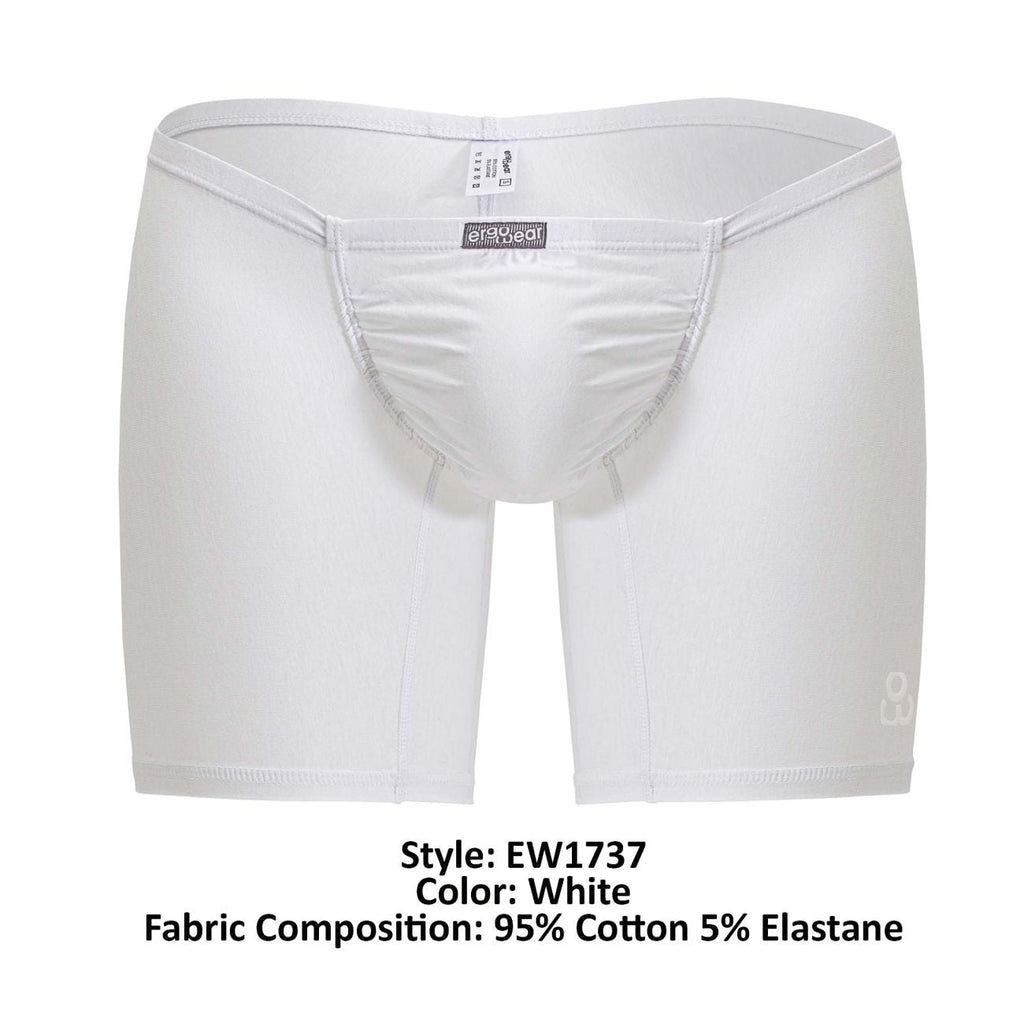 ErgoWear EW1737 FEEL GR8 Cotton Boxer Briefs Color White - DealByEthan.gay loves ErgoWear