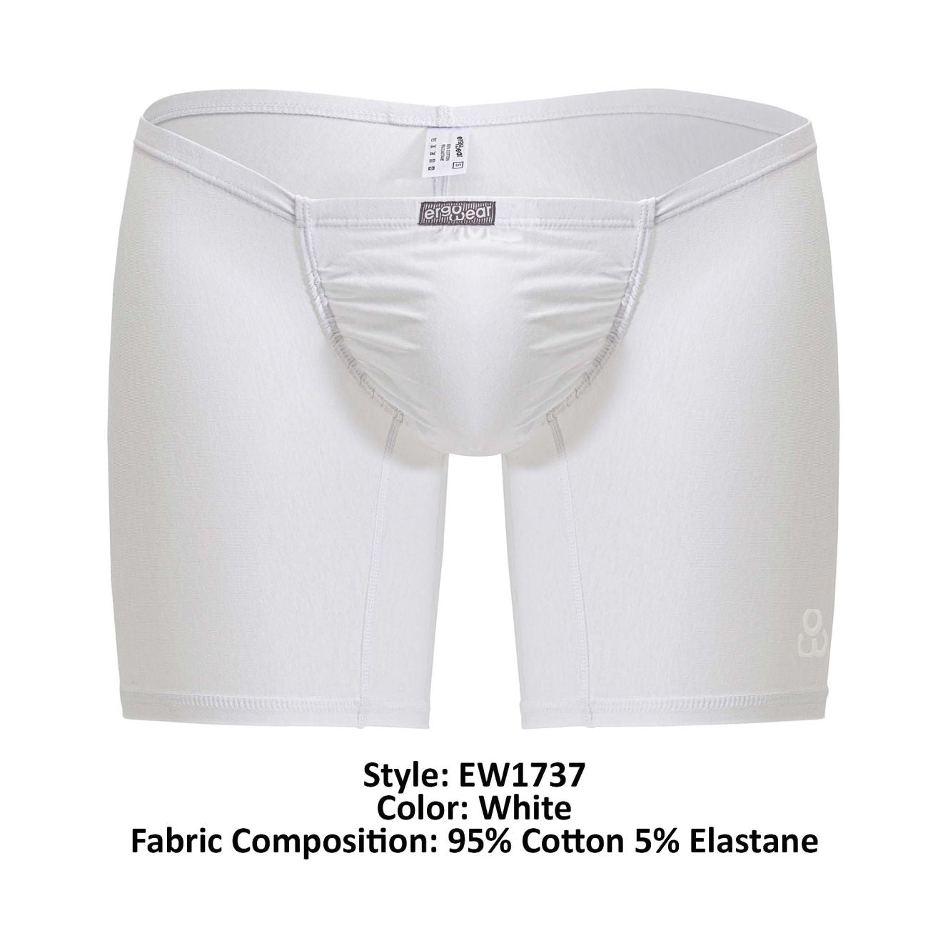ErgoWear EW1737 FEEL GR8 Cotton Boxer Briefs Color White - DealByEthan.gay loves ErgoWear