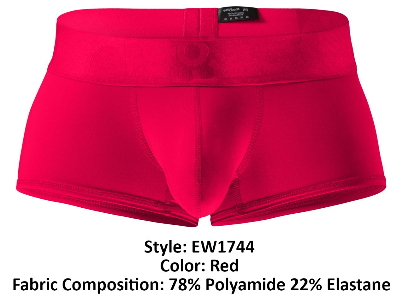 ErgoWear EW1744 MAX BOLD Trunks Color Red - DealByEthan.gay loves ErgoWear