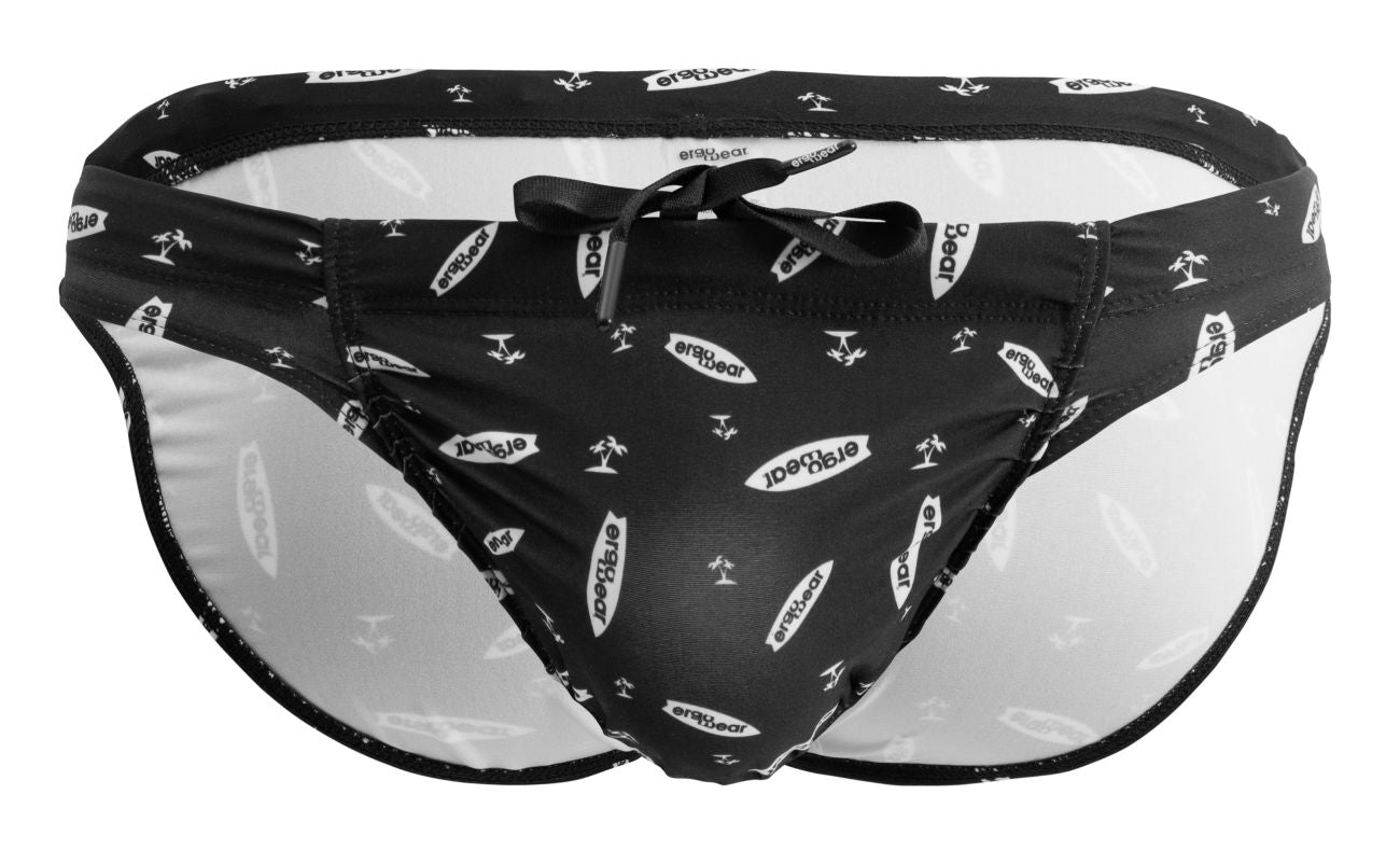 ErgoWear EW1763 FEEL SW Swim Briefs Color Black-White - DealByEthan.gay loves ErgoWear