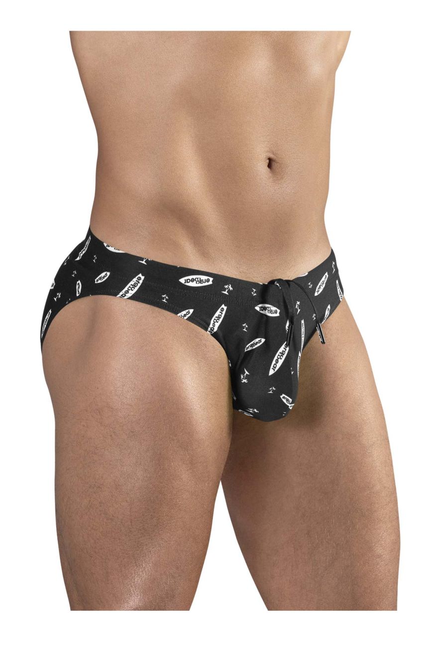 ErgoWear EW1766 X4D SW Swim Briefs Color Black-White - DealByEthan.gay loves ErgoWear