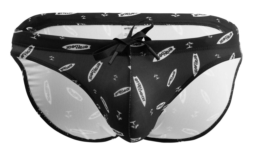 ErgoWear EW1766 X4D SW Swim Briefs Color Black-White - DealByEthan.gay loves ErgoWear