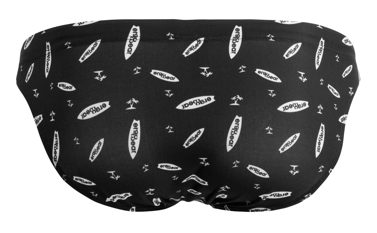 ErgoWear EW1766 X4D SW Swim Briefs Color Black-White - DealByEthan.gay loves ErgoWear