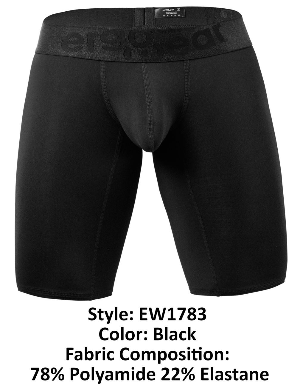 ErgoWear EW1783 MAX BOLD Athletic Shorts Color Black - DealByEthan.gay loves ErgoWear