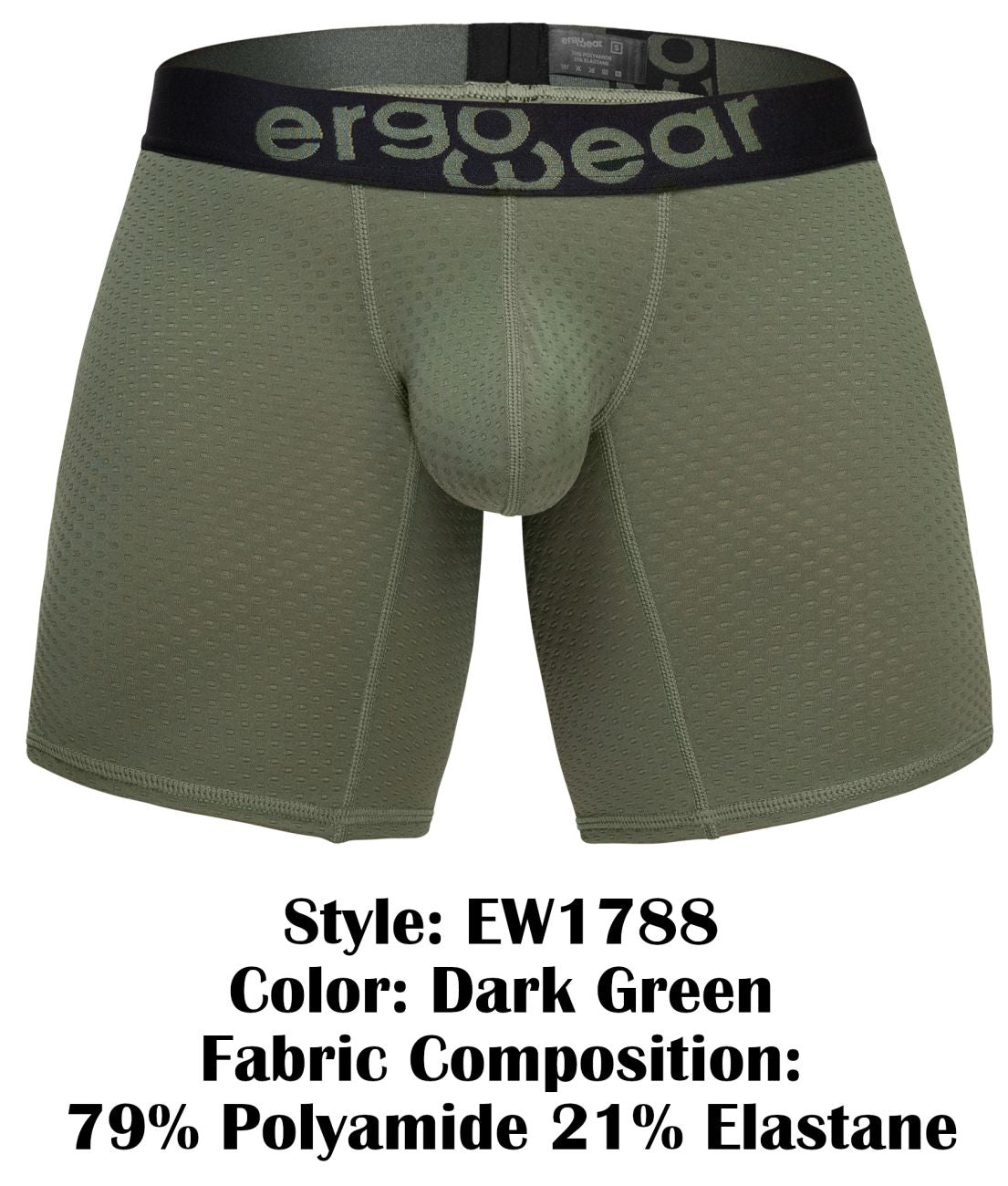 ErgoWear EW1788 MAX FLOW Boxer Briefs Color Dark Green - DealByEthan.gay loves ErgoWear