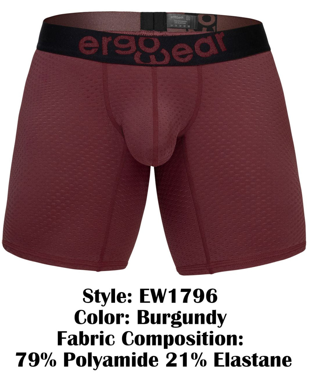 ErgoWear EW1796 MAX FLOW Boxer Briefs Color Burgundy - DealByEthan.gay loves ErgoWear