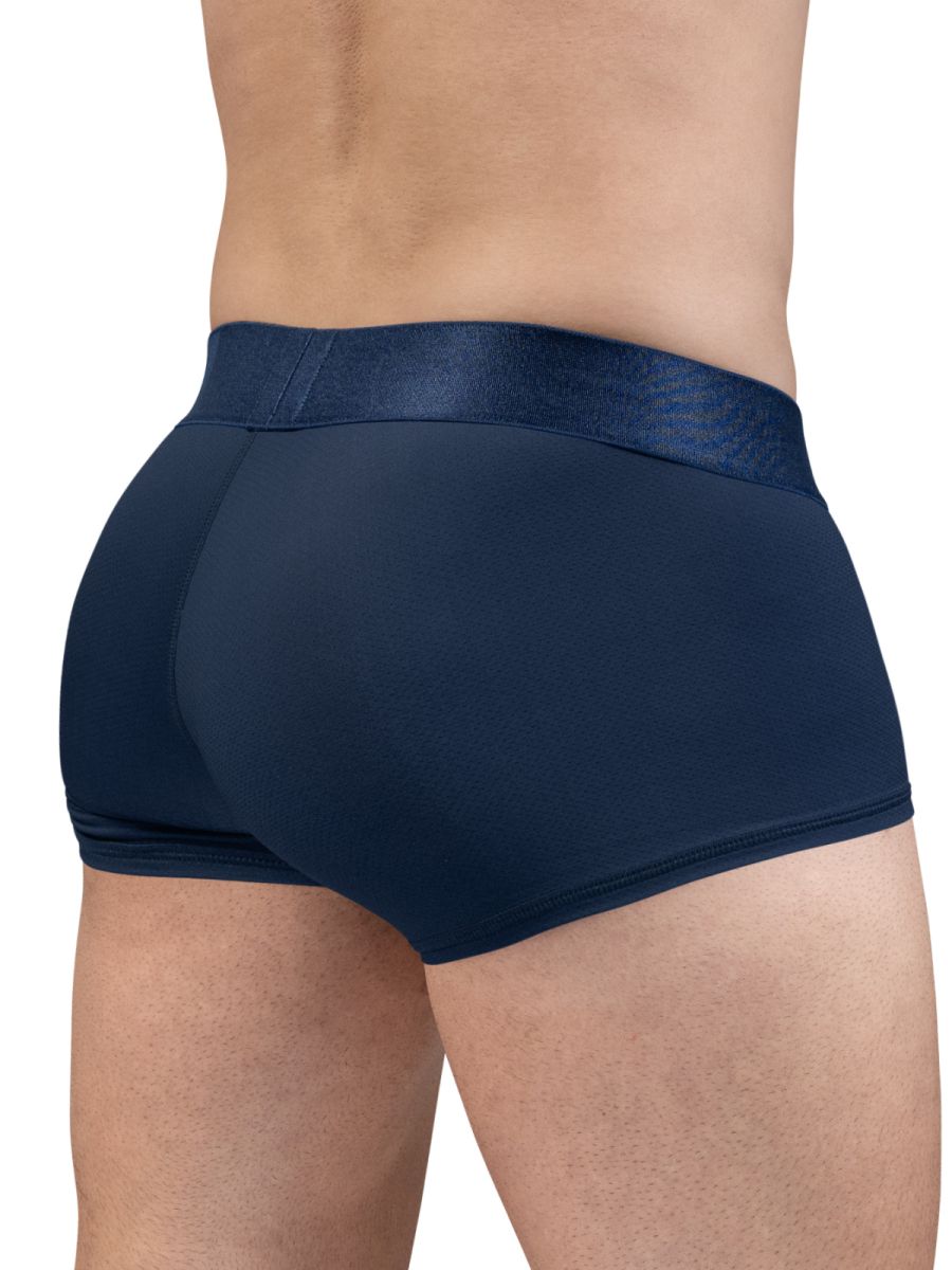 Navy blue ErgoWear EW1814 MAX BOLD SE trunks with textured waistband designed for comfortable men’s underwear