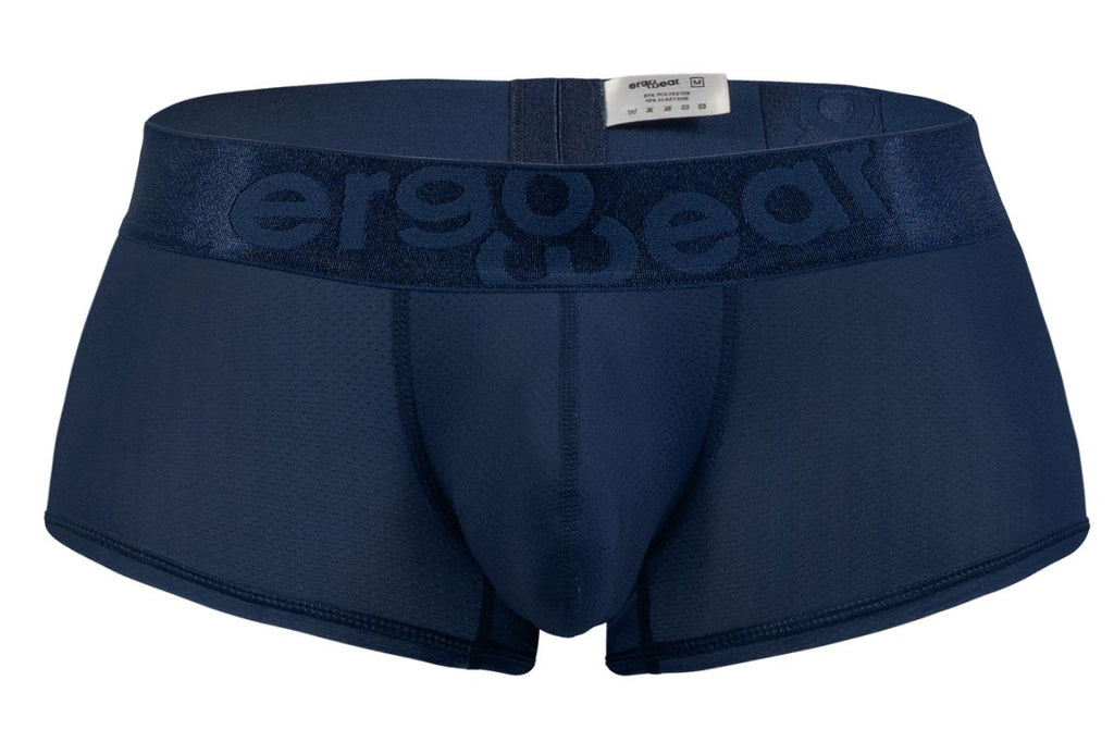ErgoWear ew1814 max bold se trunks in dark blue feature Navy blue ergonomic briefs with a matching embossed waistband