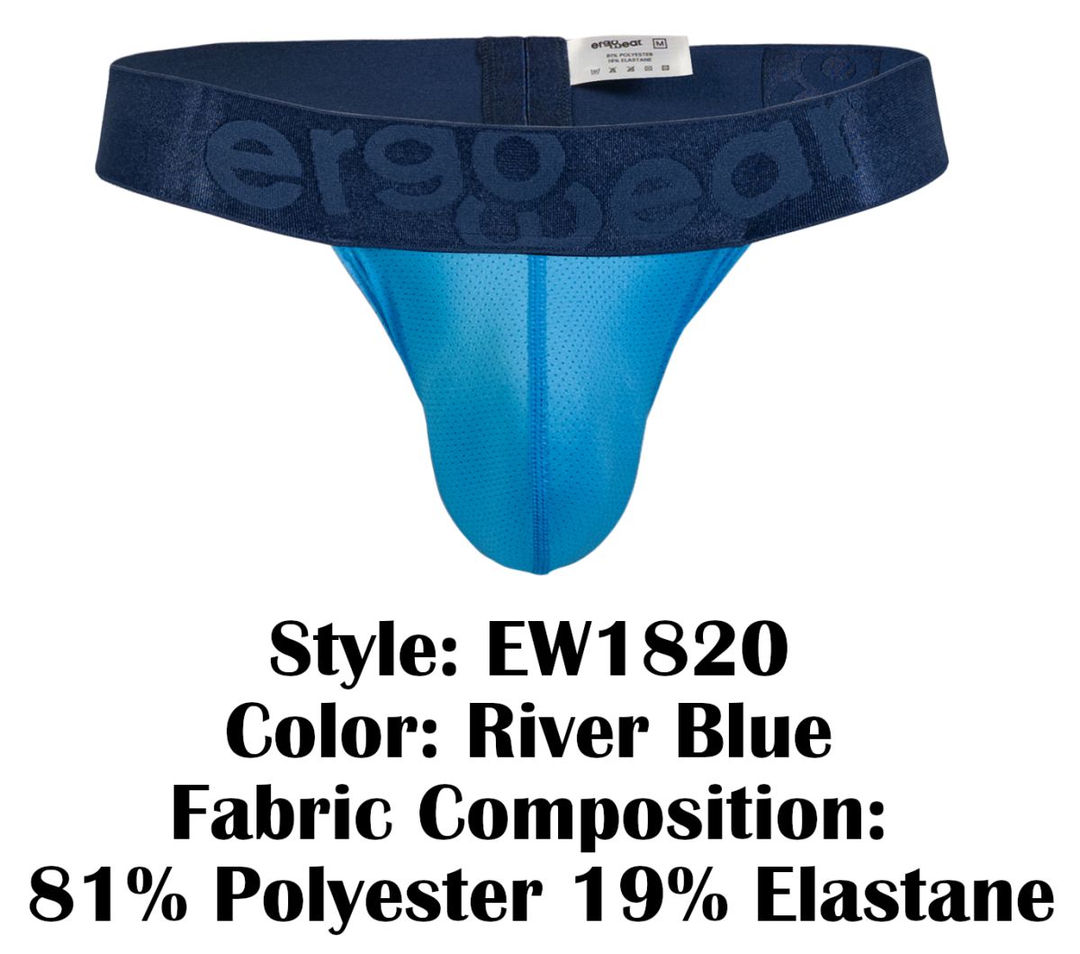 ErgoWear EW1820 MAX BOLD SE G-String Color River Blue - DealByEthan.gay loves ErgoWear