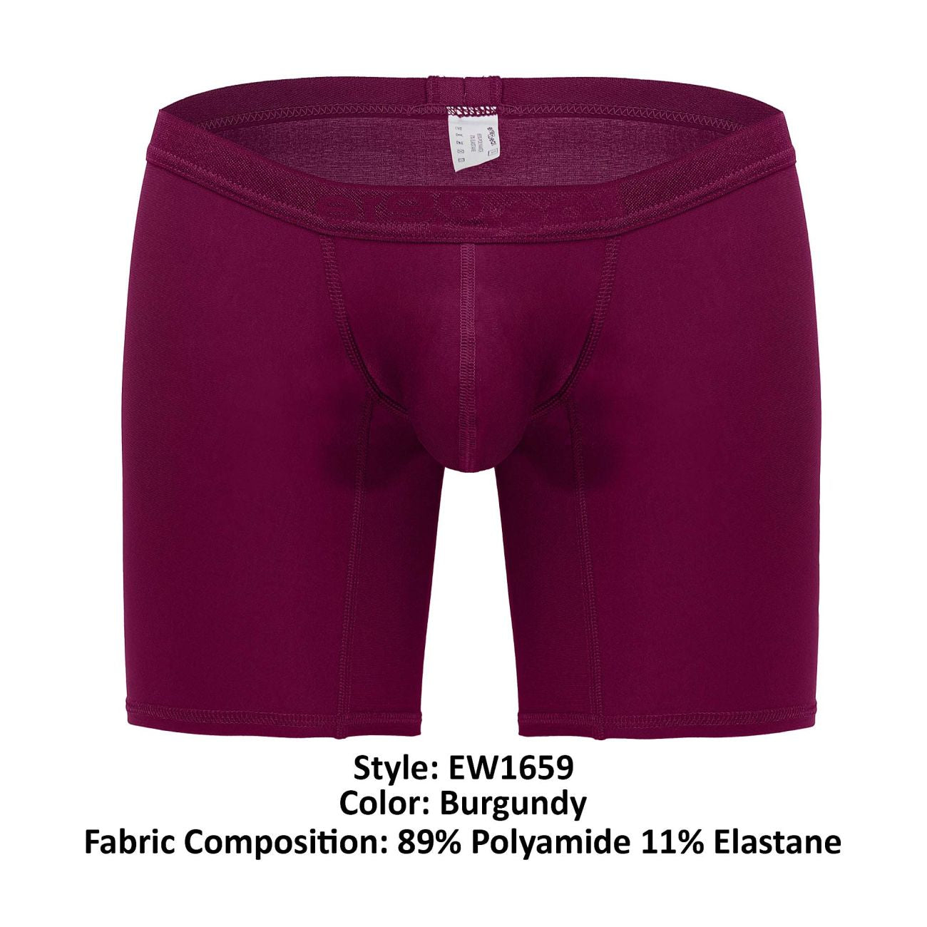 Calzoncillos tipo bóxer ErgoWear EW1659 SLK color burdeos