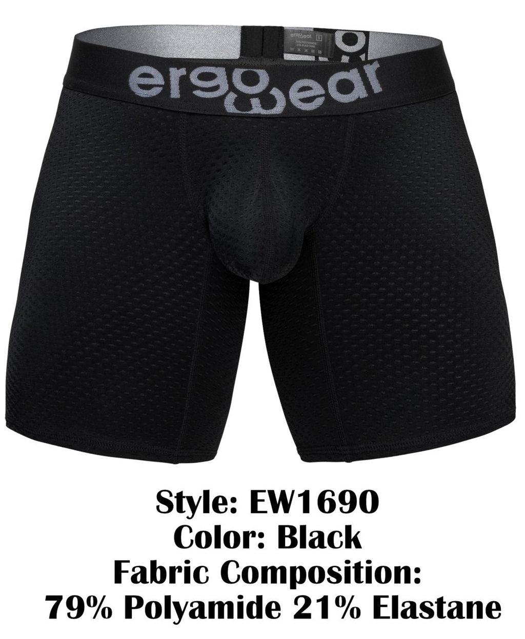 Calzoncillos bóxer ErgoWear EW1690 MAX FLOW Color negro