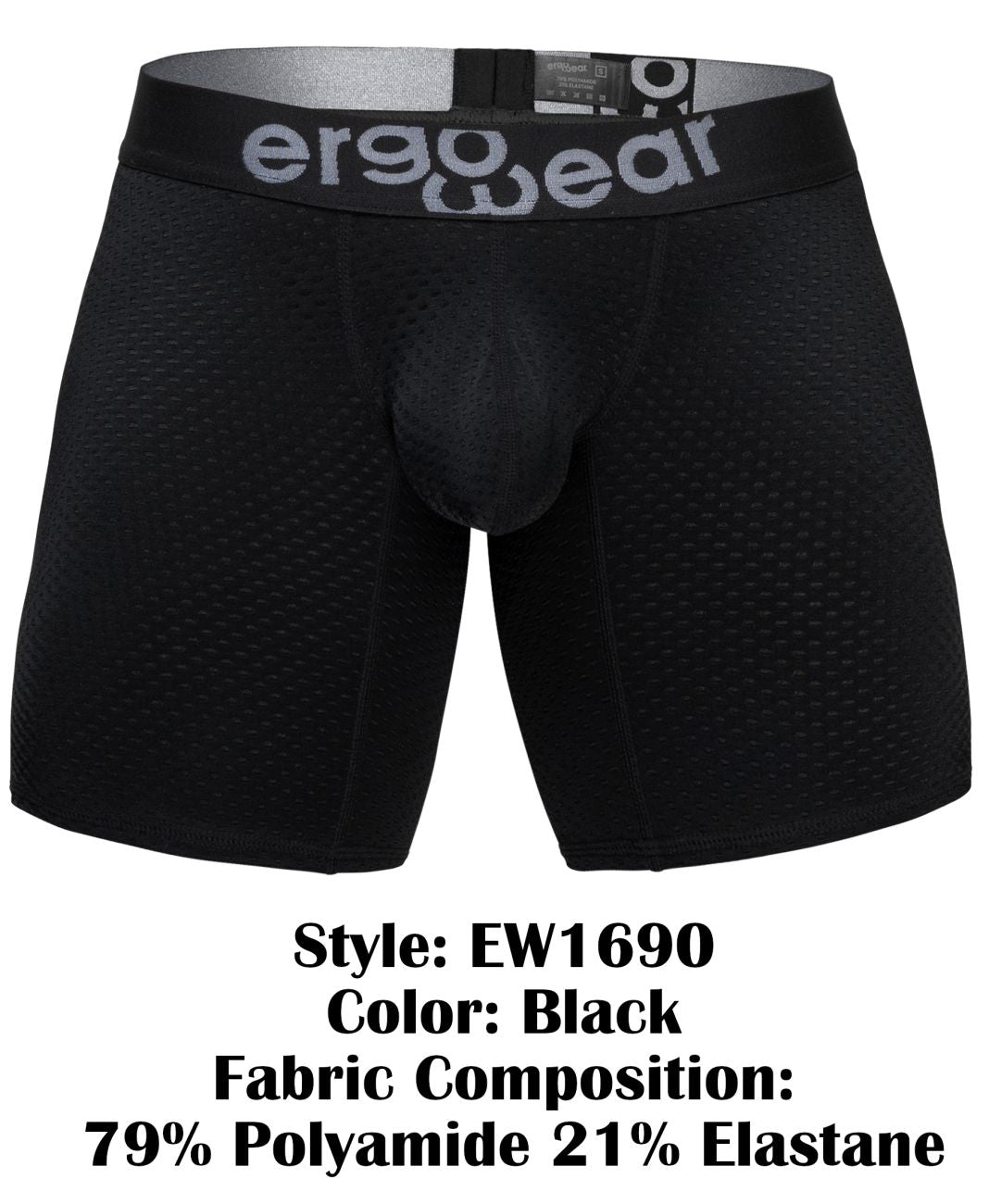Calzoncillos bóxer ErgoWear EW1690 MAX FLOW Color negro
