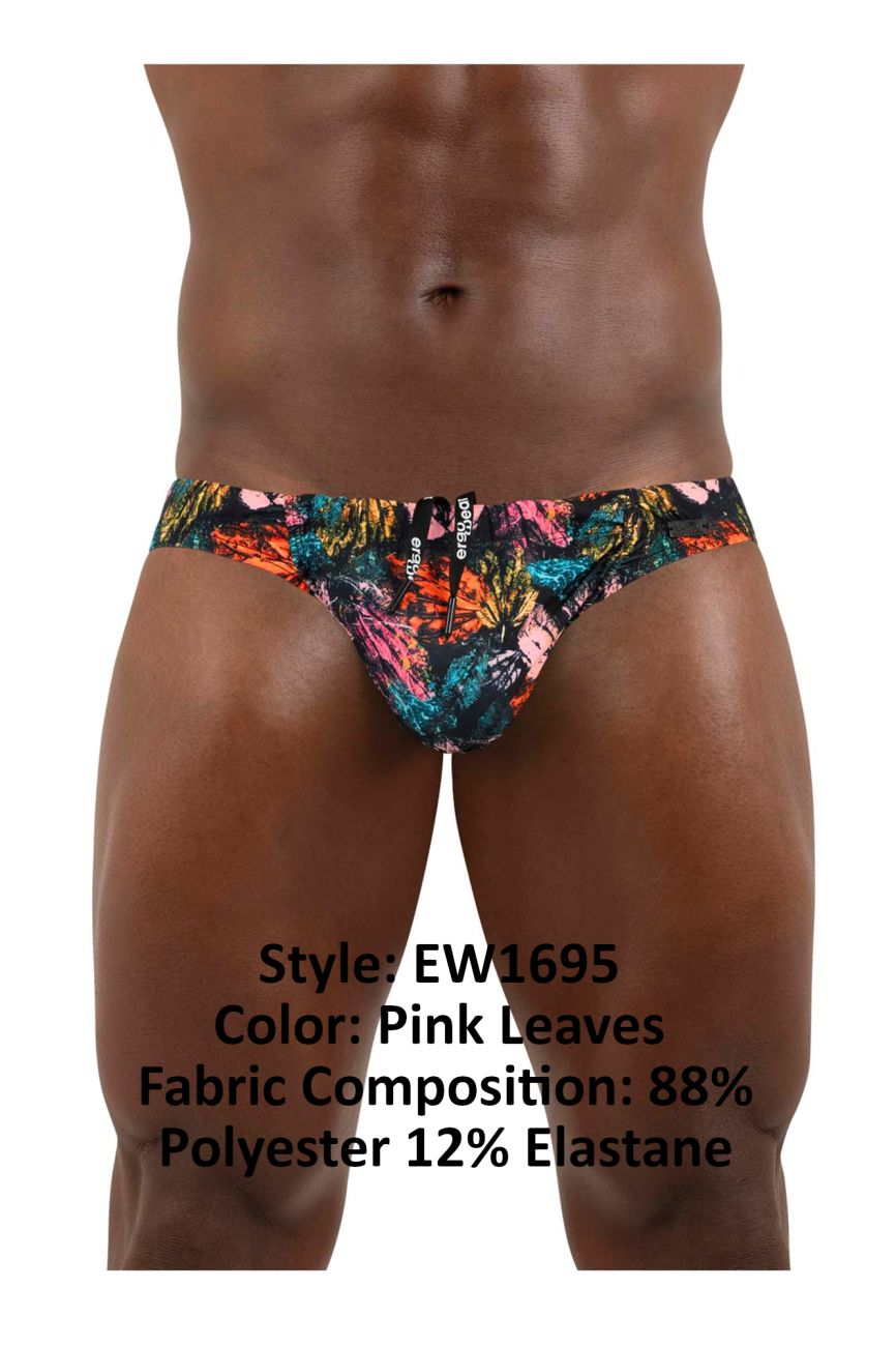 ErgoWear EW1695 FEEL SW Badeslip Farbe Pink Leaves