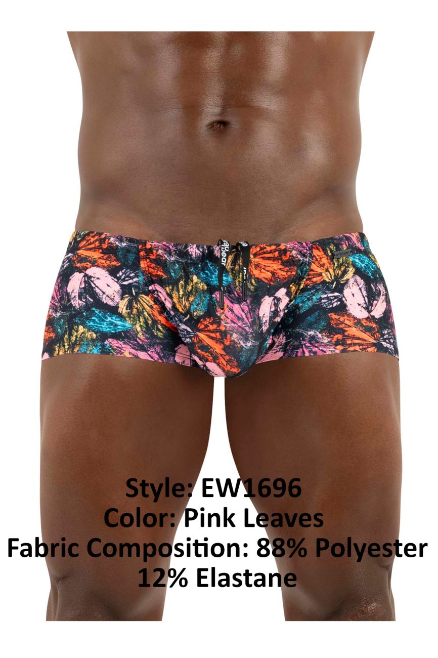 ErgoWear EW1696 FEEL SW Badehose Farbe Pink Leaves