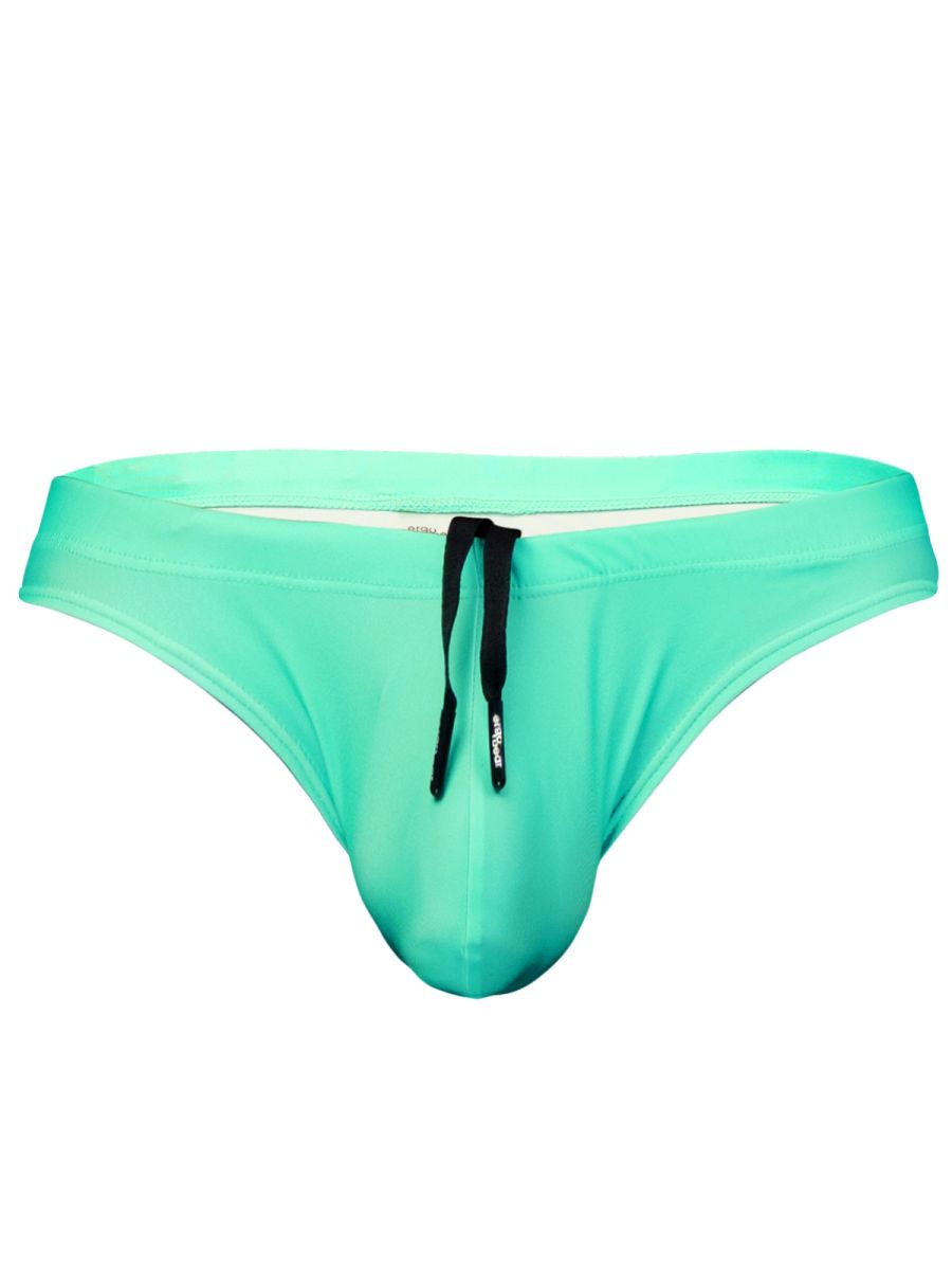 ErgoWear ew1836 x4d aqua swim thongs in mint green with black drawstring designed for comfortable swimming