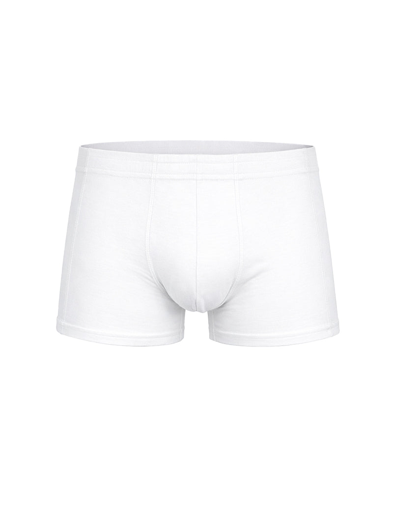 White mens briefs essential trunk with smooth seamless design and elastic waistband for comfortable fit