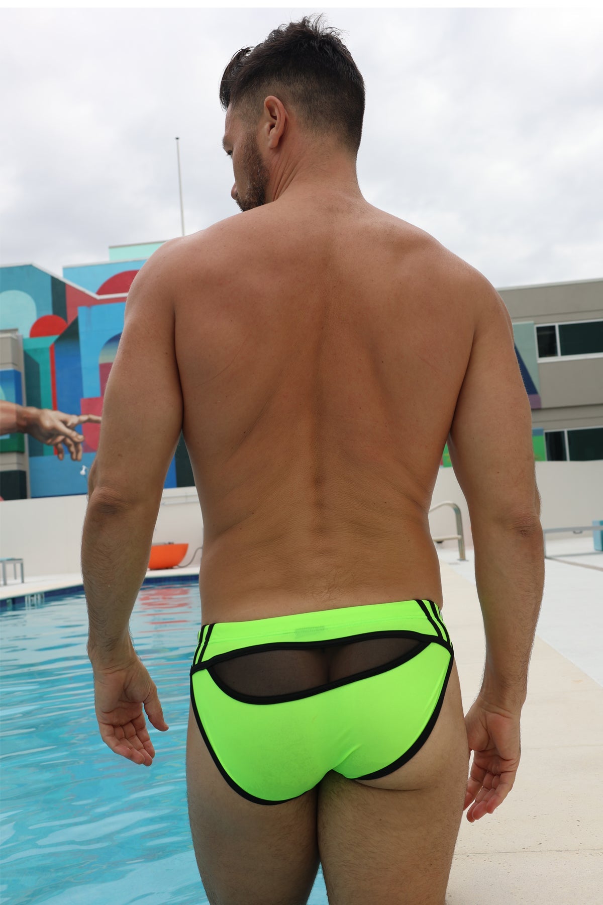 EXPOSE SWIM BRIEF - NEON GREEN