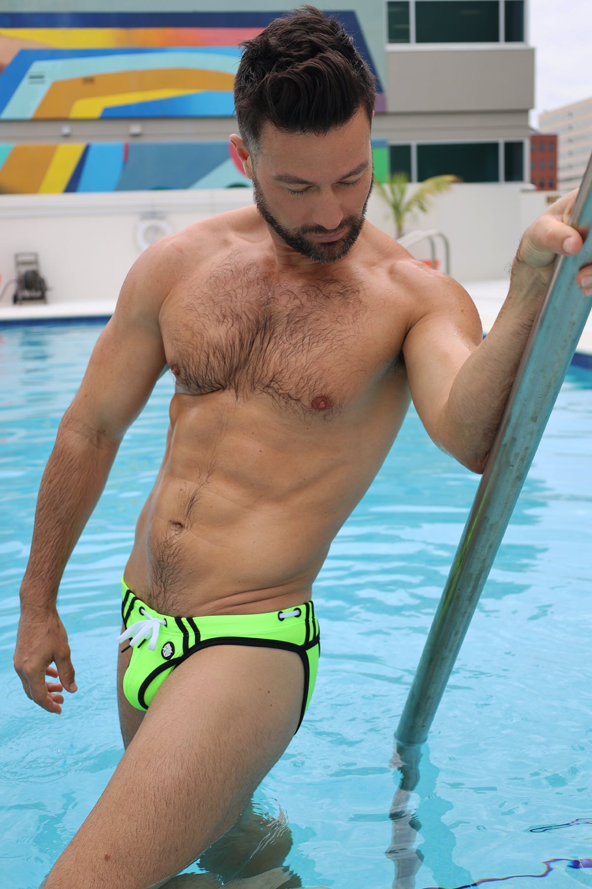 EXPOSE SWIM BRIEF - NEON GREEN