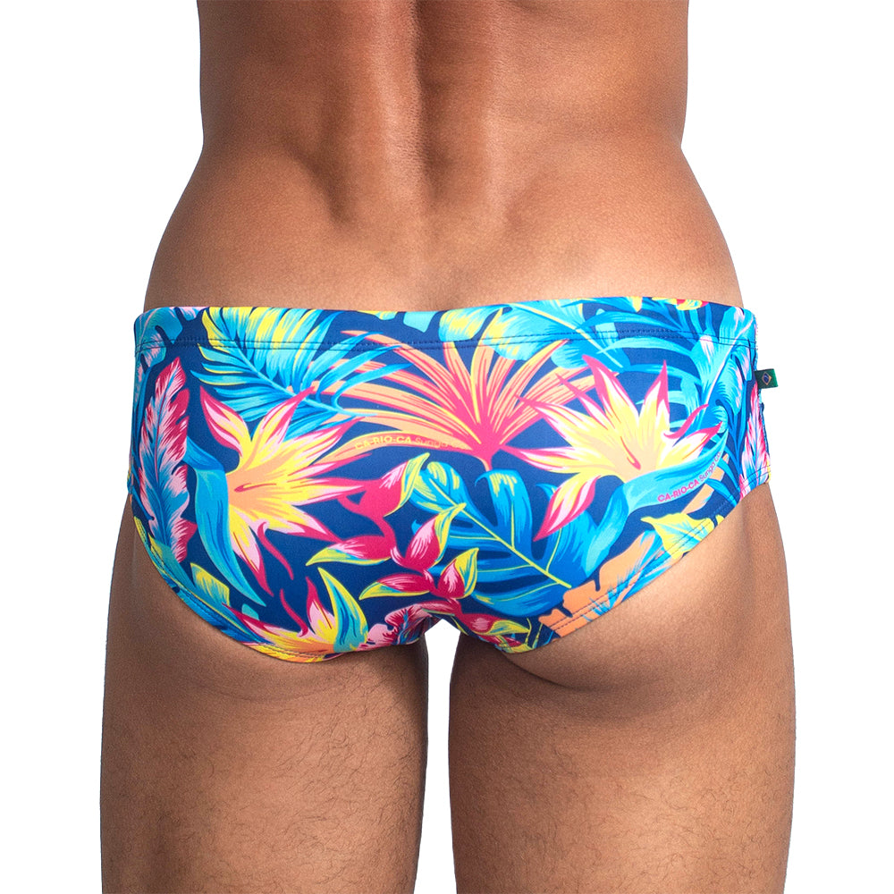 Leme Floral Print Sunga,  Men's Designer Swimwear